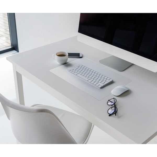 Desktex Crystal Clear Vinyl Rectangular Desk Pad, 20 In.x 36 In.